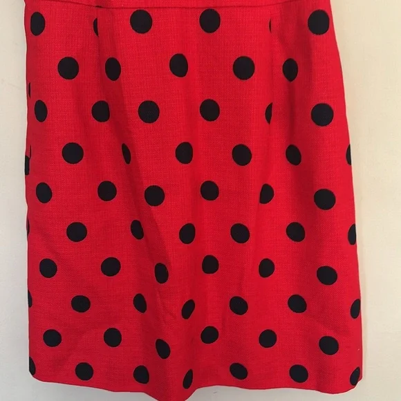 J. Crew Red and Black polka dotted Sheath Mini Dress - Picture 3 of 8